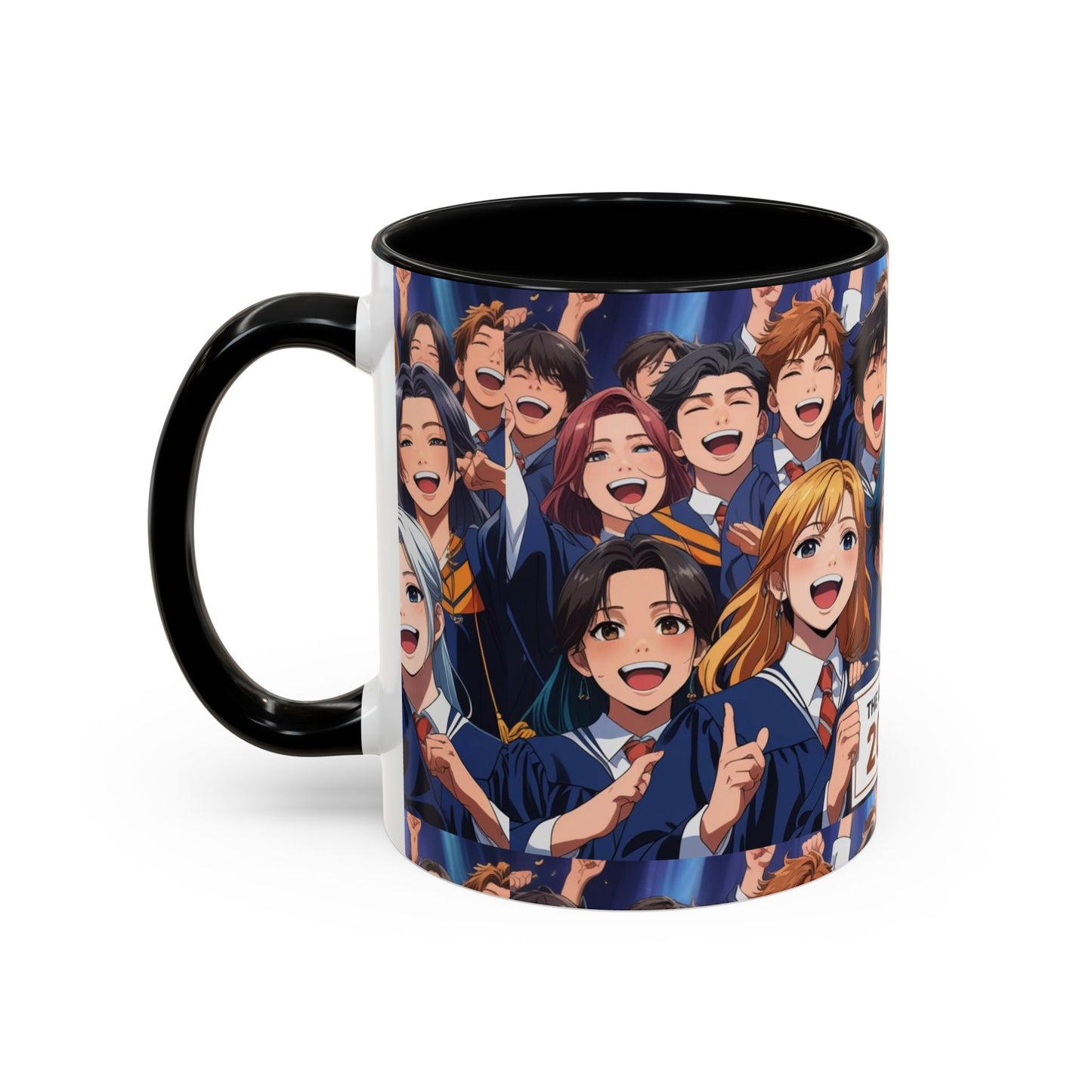 Anime Graduation Celebration Coffee Mug, Class of 2025 Mug, Anime Friends Mug, Gift for Graduates, School Spirit Mug