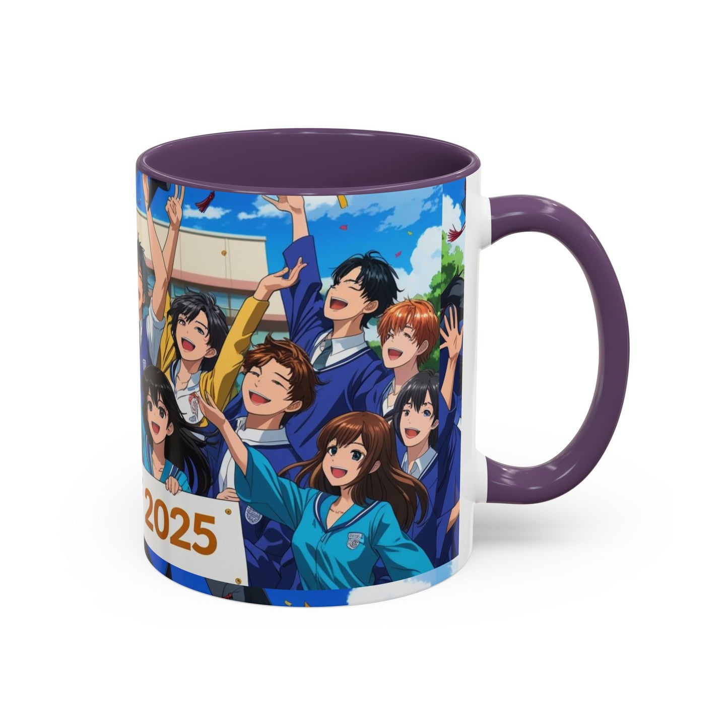 Anime Graduation Coffee Mug for Class of 2025, Personalized Gift, School Memories, Graduation Celebration, Unique Teacher Gift