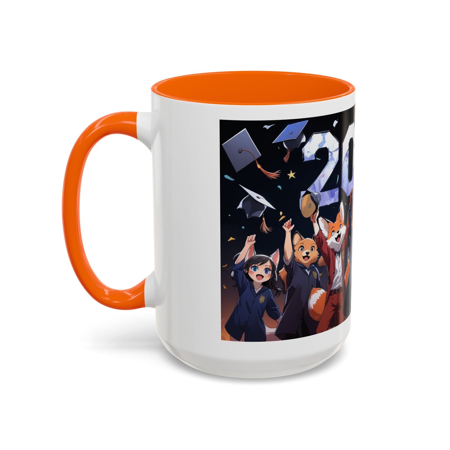 Anime Animals Graduation Celebration Coffee Mug, Funny Animal Graduation Mug, Custom Graduate Gift, Class of 2025 Mug, Unique Graduation Present