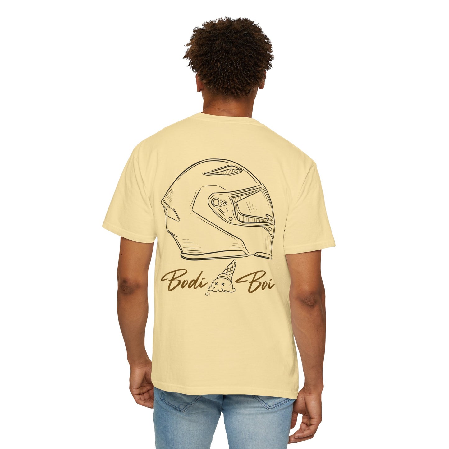 Cool Ice Cream & Helmet Graphic T-Shirt, Unisex Casual Tee, Gift for Ice Cream Lovers, Summer Vibes, Streetwear Fashion