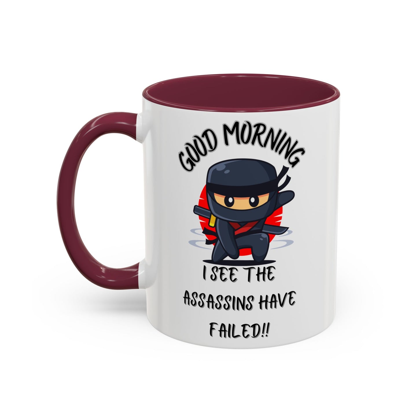 Colourful Assassins have failed Coffee Mug, 11oz/15oz, Funny Gift for Him/Her, Office Humor, Birthday Present, Unique Ceramic Mugs