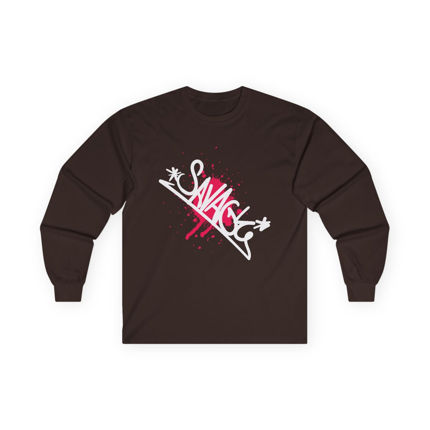 Graffiti Style Unisex Long Sleeve Tee, Trendy Graphic Shirt for Streetwear, Gift for Artists, Stylish Casual Wear, Unique Fashion Top