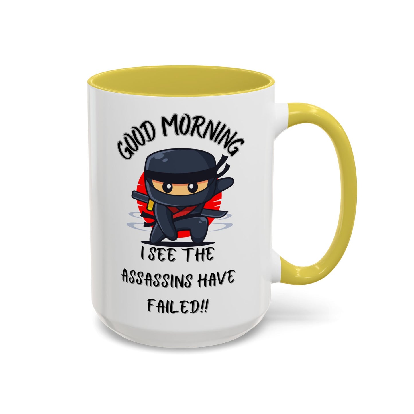 Colourful Assassins have failed Coffee Mug, 11oz/15oz, Funny Gift for Him/Her, Office Humor, Birthday Present, Unique Ceramic Mugs
