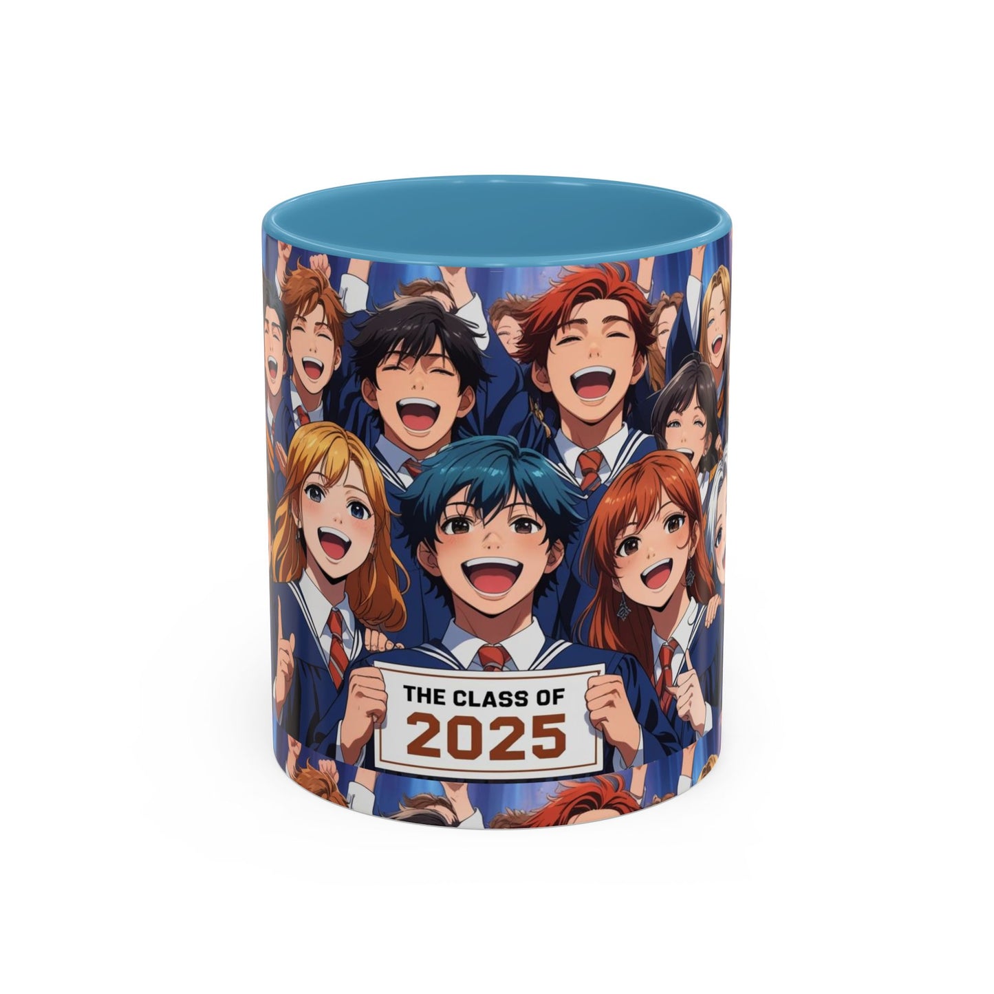 Anime Graduation Celebration Coffee Mug, Class of 2025 Mug, Anime Friends Mug, Gift for Graduates, School Spirit Mug