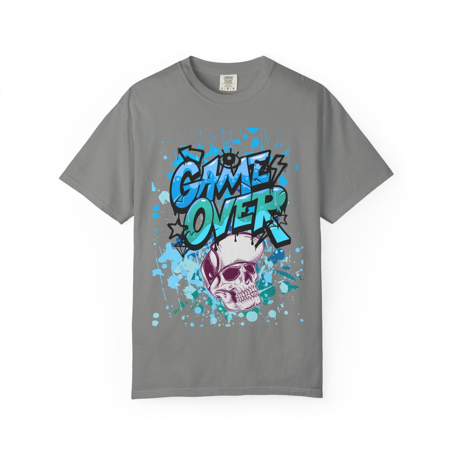 Gamer Skull T-shirt, Unisex Graphic Tee, Game Over Apparel, Casual Wear, Gift for Gamers, Streetwear, Cool Graphic Shirt