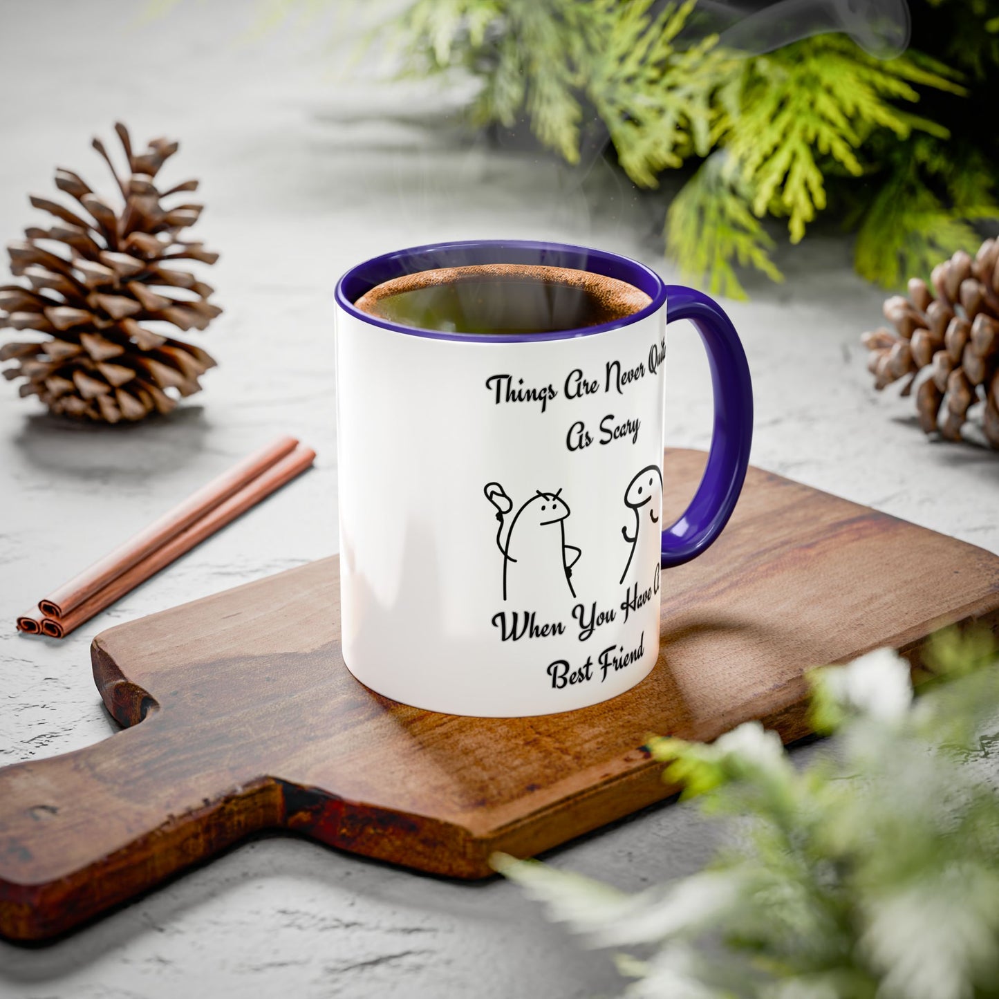 Best Friend Coffee Mug, Colorful Friendship Mug, Cute Gift for Friends, Inspirational Quote Mug, 11oz, 15oz