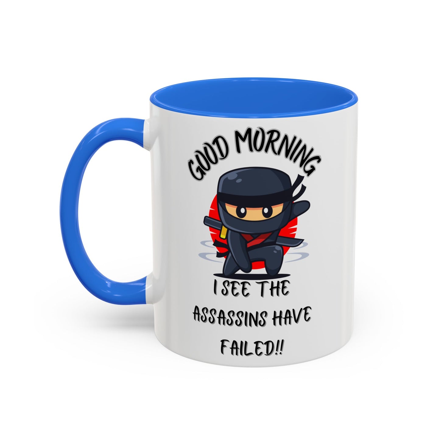 Colourful Assassins have failed Coffee Mug, 11oz/15oz, Funny Gift for Him/Her, Office Humor, Birthday Present, Unique Ceramic Mugs