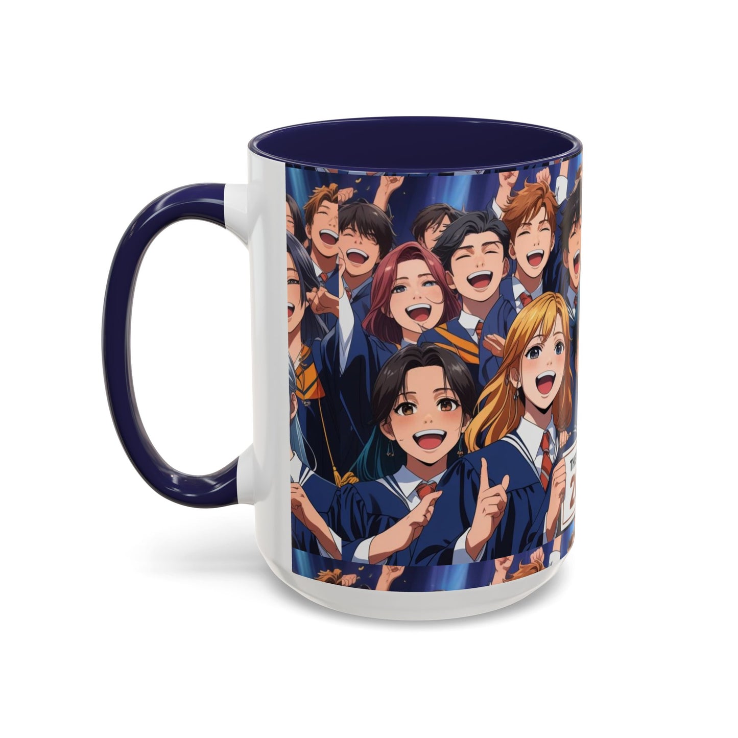 Anime Graduation Celebration Coffee Mug, Class of 2025 Mug, Anime Friends Mug, Gift for Graduates, School Spirit Mug