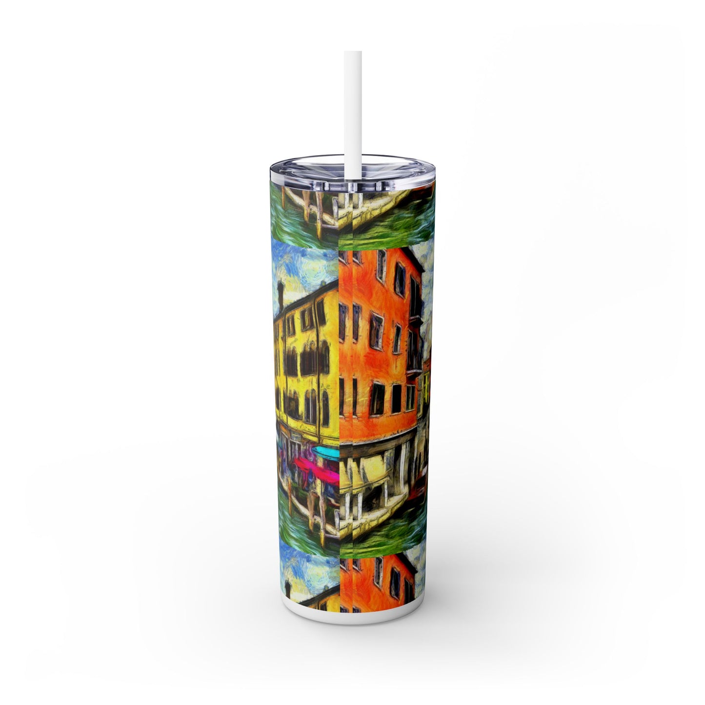Van Gogh Skinny Tumbler, Art-Inspired Travel Mug, 20oz Drinkware for Home and Office, Perfect Gift for Art Lovers