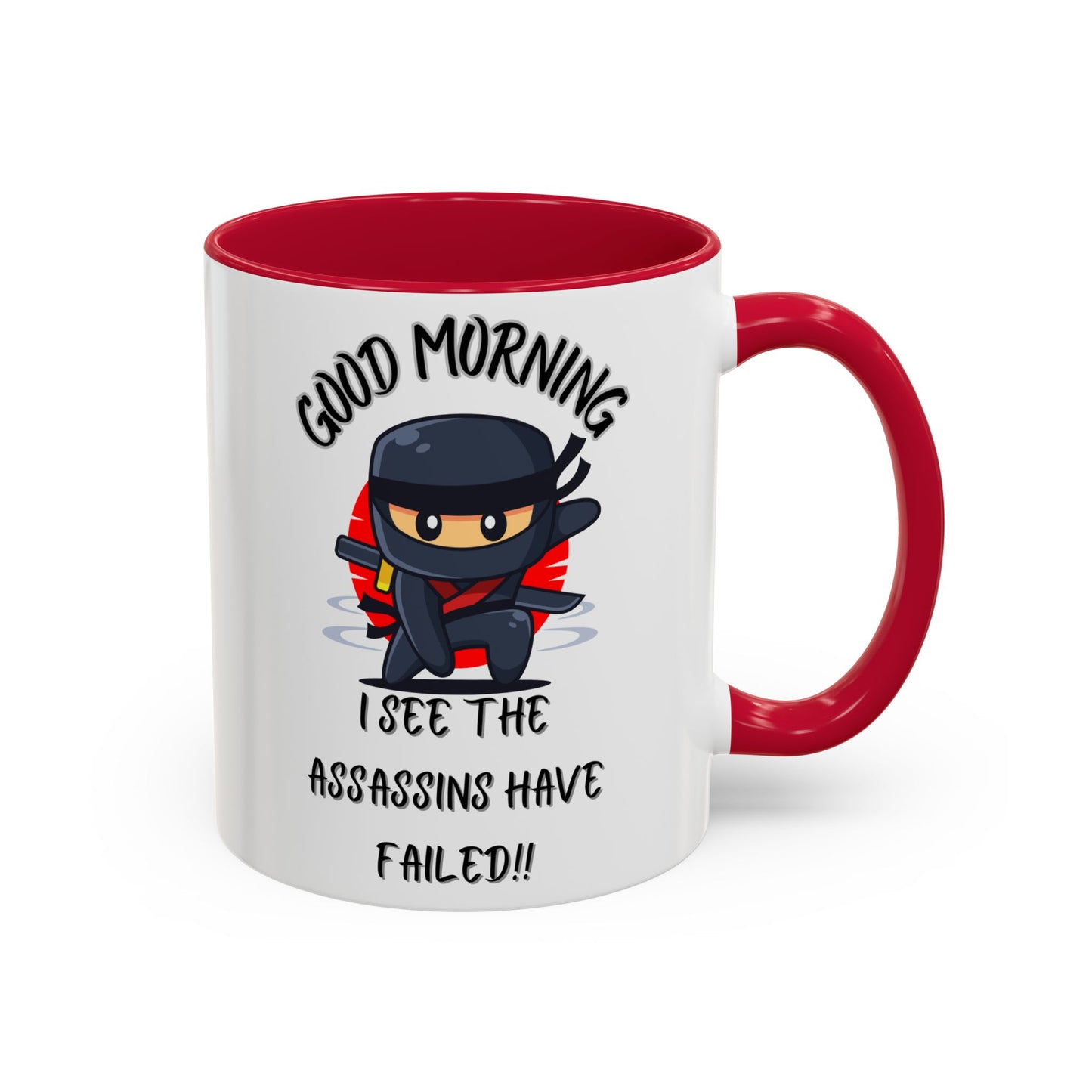 Colourful Assassins have failed Coffee Mug, 11oz/15oz, Funny Gift for Him/Her, Office Humor, Birthday Present, Unique Ceramic Mugs