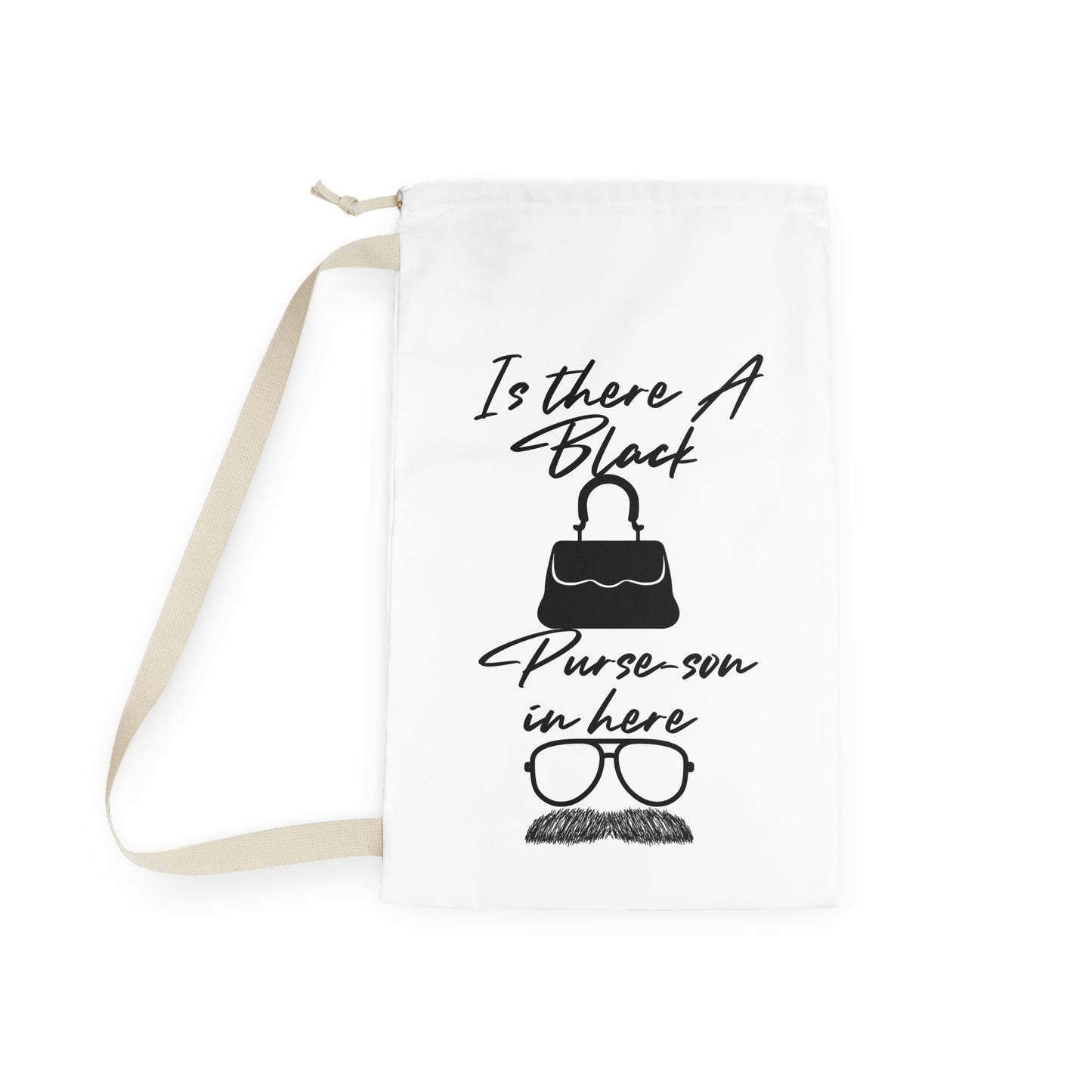 Laundry Bag with Quirky Design | Is there A Black Purse-son in Here? | Fun Laundry Saga | Gift for Him | Home Organization | Stylish Storage