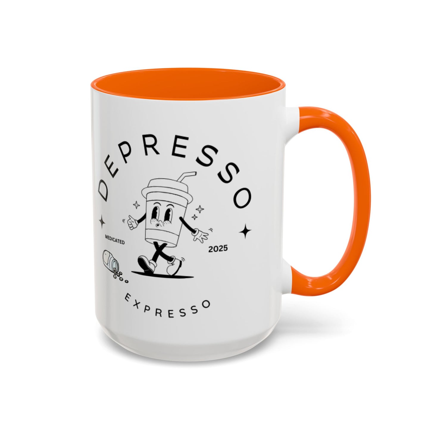 Coffee Mug, Funny Espresso Mug, Gift for Coffee Lovers, Depresso Expresso Humor Cup, Kitchen Decor, Barista Gift, Quirky Beverage Cup,