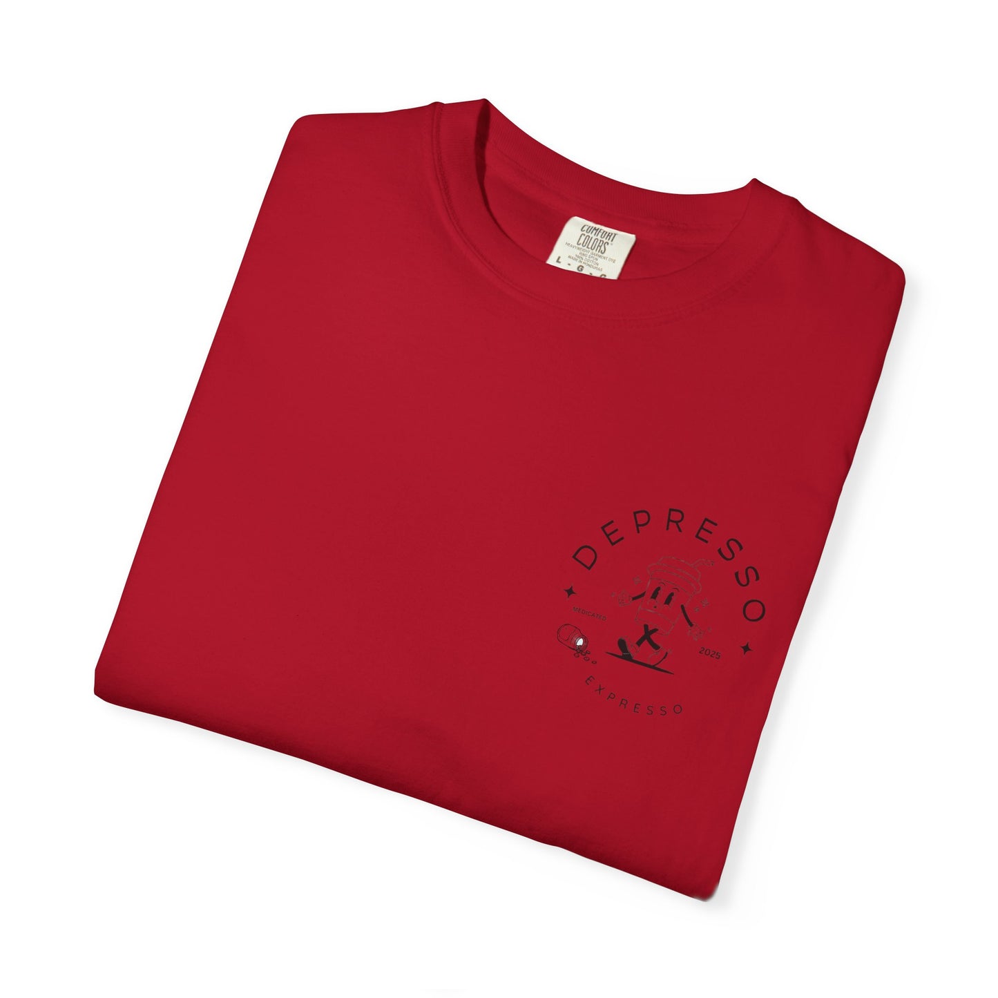 Depresso Expresso Garment-Dyed T-Shirt, Vintage Coffee Lover Tee, Casual Unisex Wear, Gift for Baristas, Perfect for Everyday Style