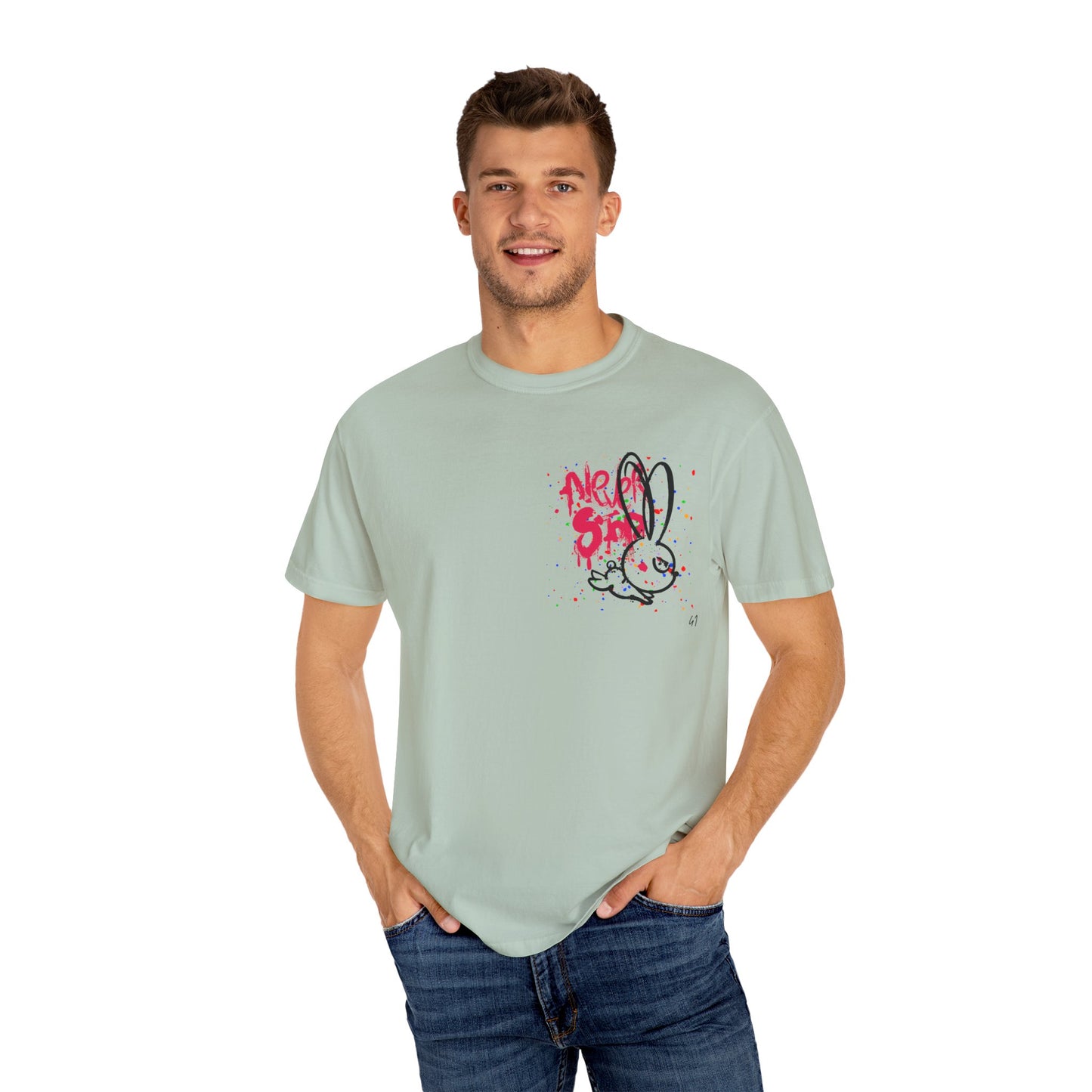 Whimsical Graphic Tee for Fun-Loving Souls, Cute Bunny & Bear Design, Unisex T-Shirt, Casual Wear, Gift for Kids & Teens