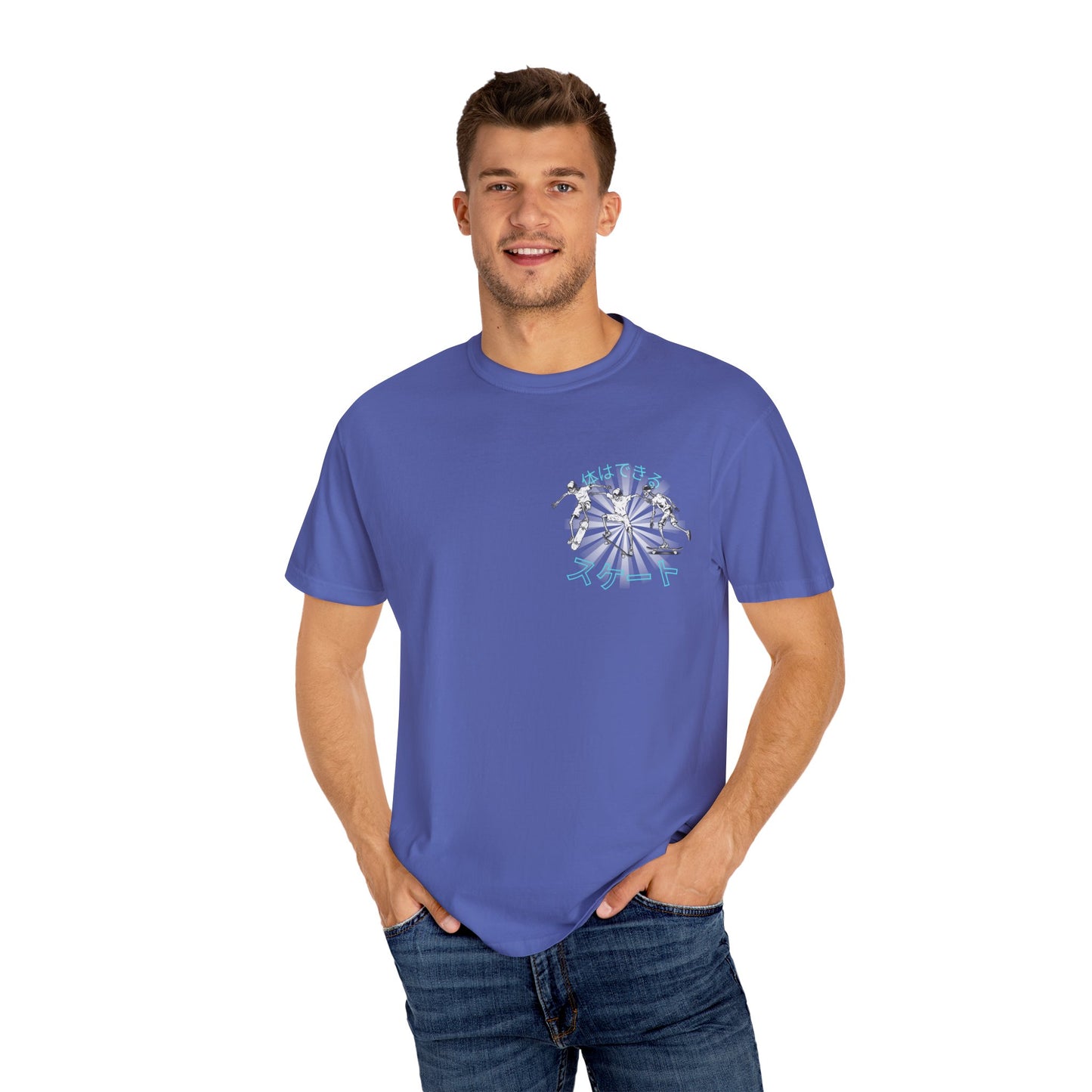 Japanese Skateboarding Design T-Shirt, Unisex Graphic Tee, Casual Streetwear, Gift for Skaters, Trendy Graphic T-Shirt, Funny Skate Shirt
