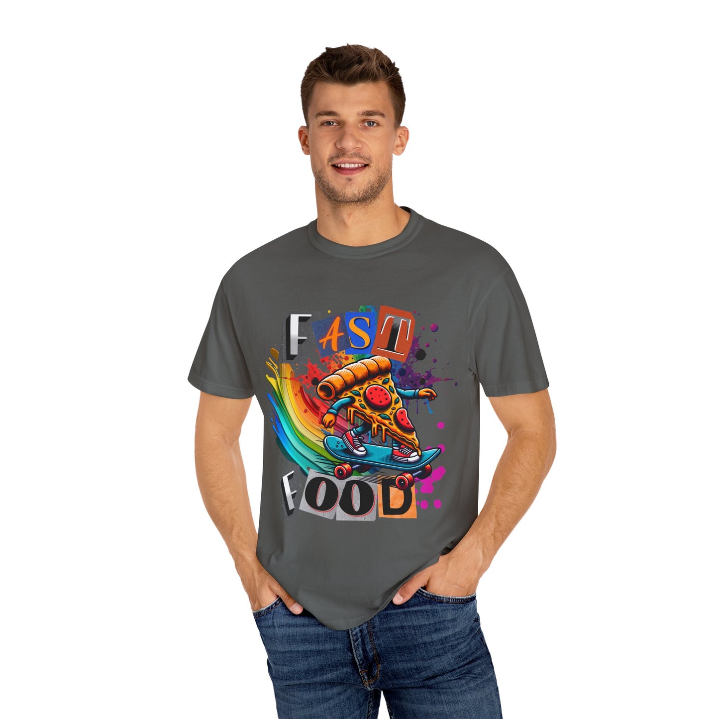 Fast Food Skate Graphic T-Shirt, Unisex T-Shirt, Retro Style Tee, Perfect for Food Lovers, Skate Culture, Casual Wear