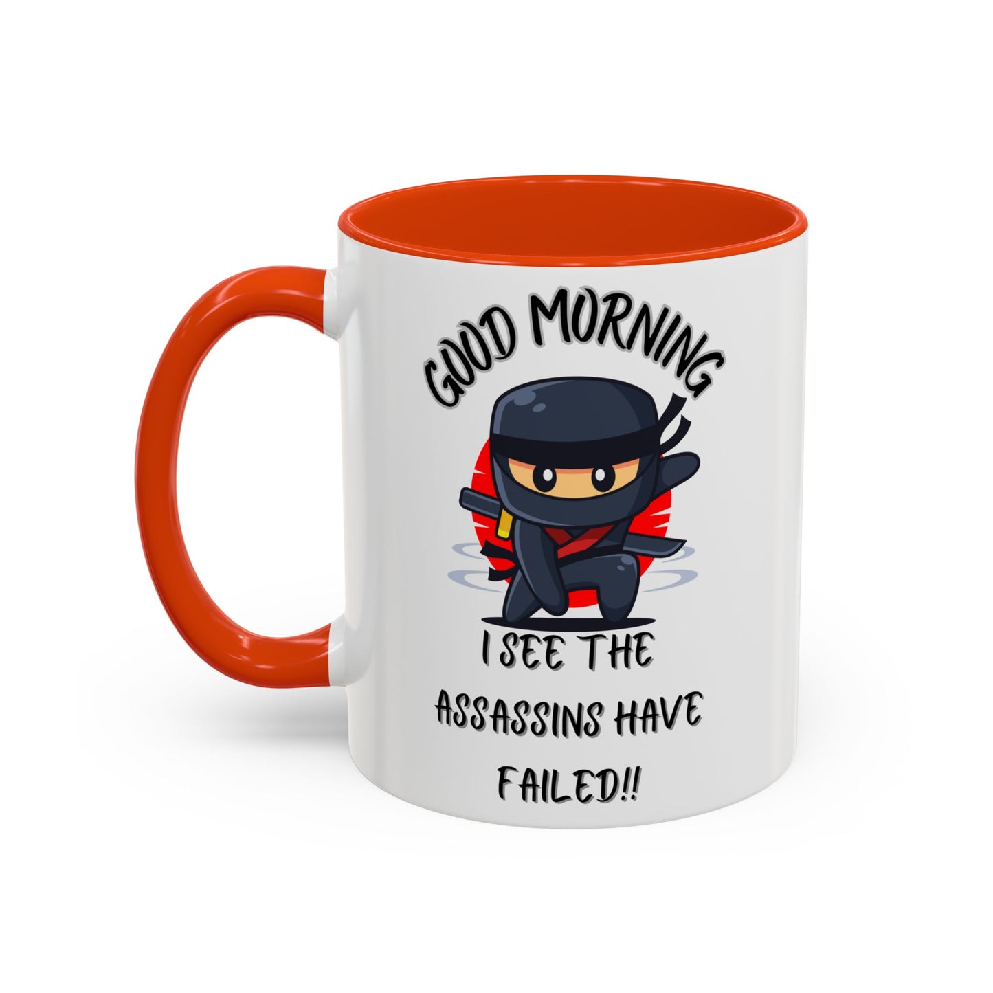 Colourful Assassins have failed Coffee Mug, 11oz/15oz, Funny Gift for Him/Her, Office Humor, Birthday Present, Unique Ceramic Mugs