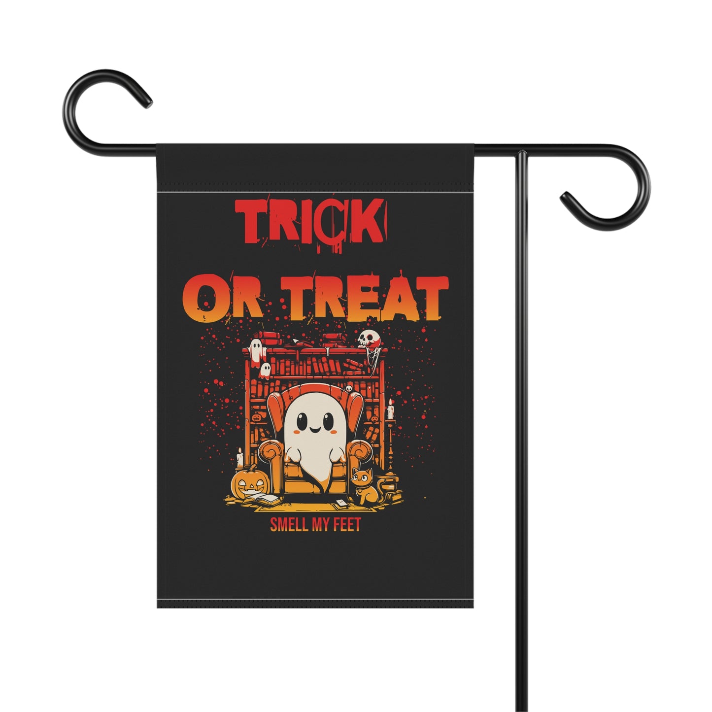 Halloween Garden Banner, Trick or Treat Yard Decor, Spooky House Flag, Fall Outdoor Decoration, Ghost Themed Sign