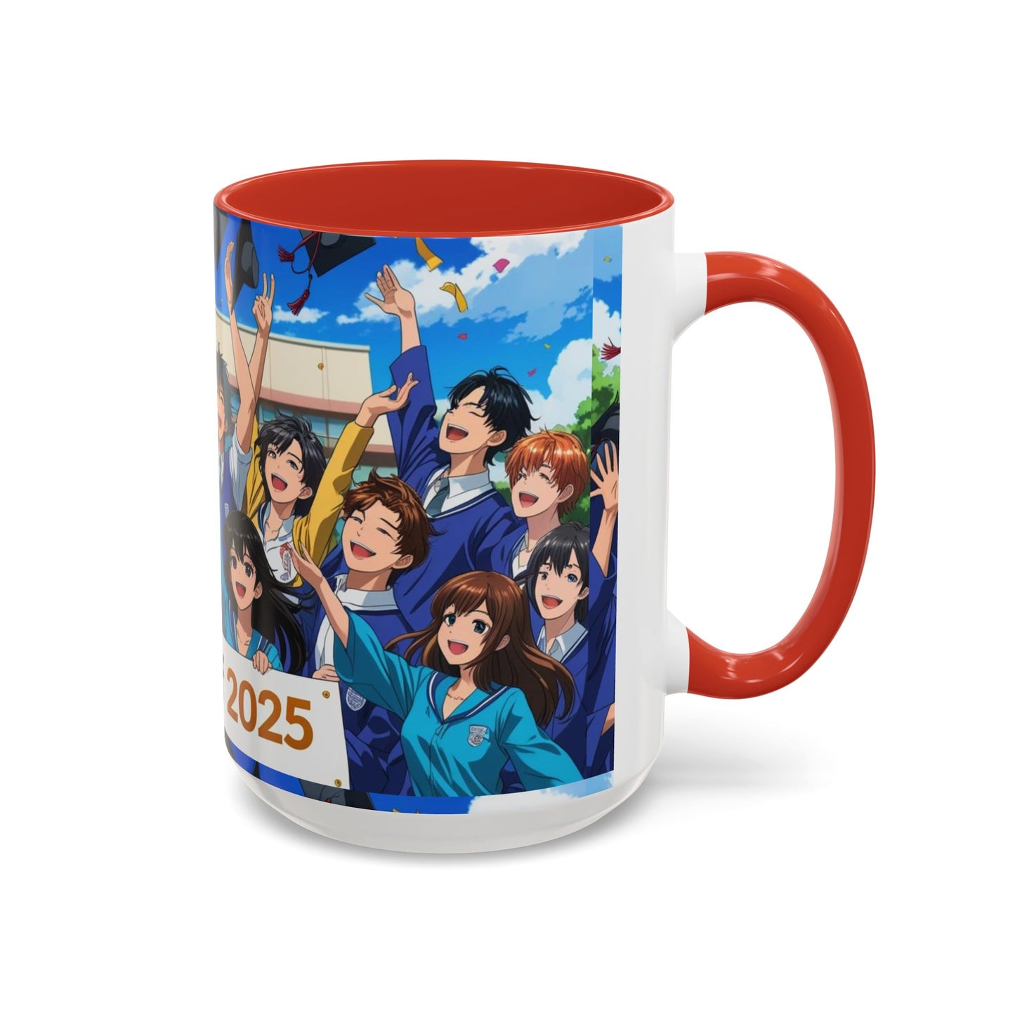 Anime Graduation Coffee Mug for Class of 2025, Personalized Gift, School Memories, Graduation Celebration, Unique Teacher Gift