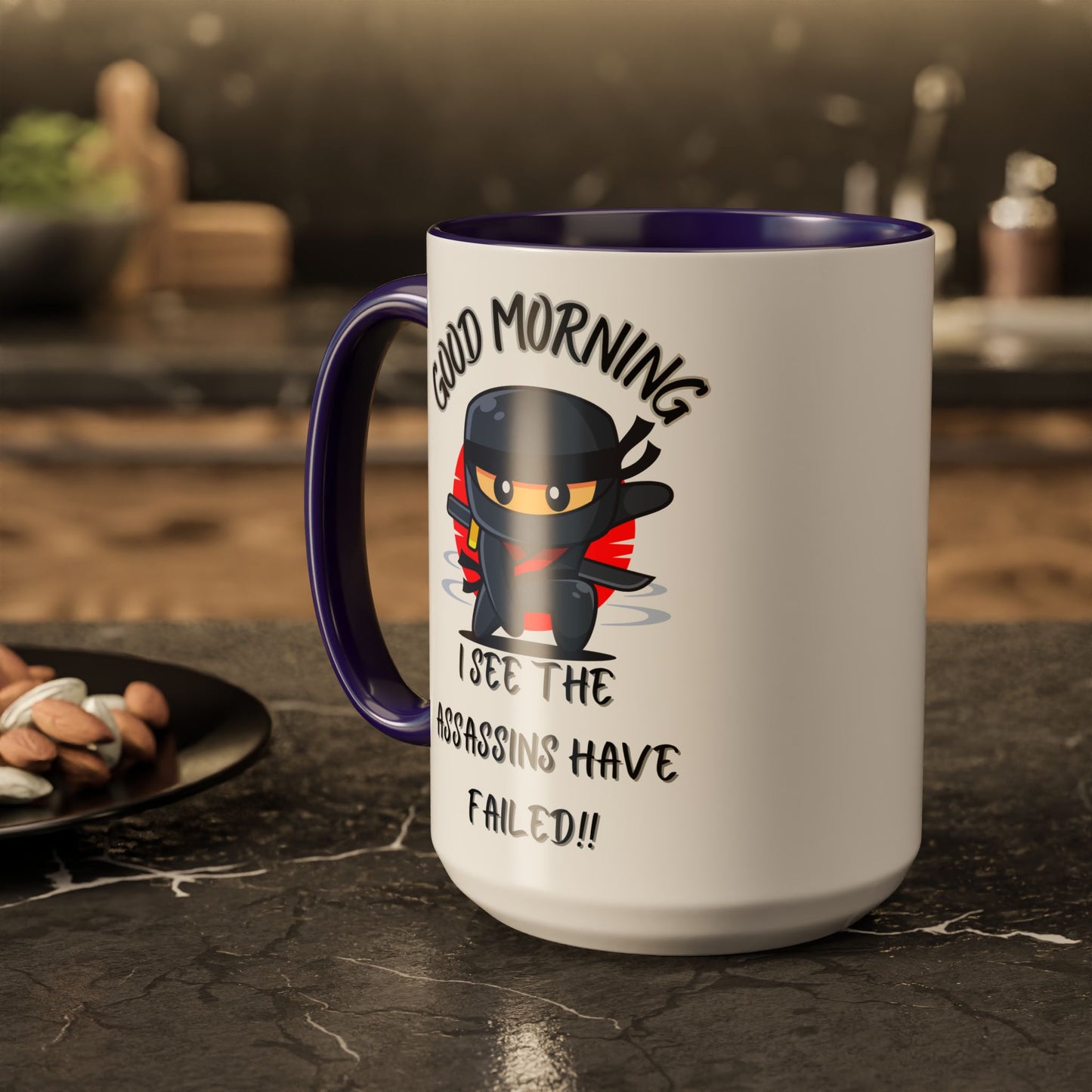 Colourful Assassins have failed Coffee Mug, 11oz/15oz, Funny Gift for Him/Her, Office Humor, Birthday Present, Unique Ceramic Mugs