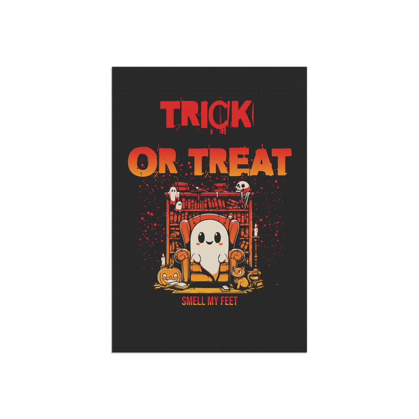 Halloween Garden Banner, Trick or Treat Yard Decor, Spooky House Flag, Fall Outdoor Decoration, Ghost Themed Sign