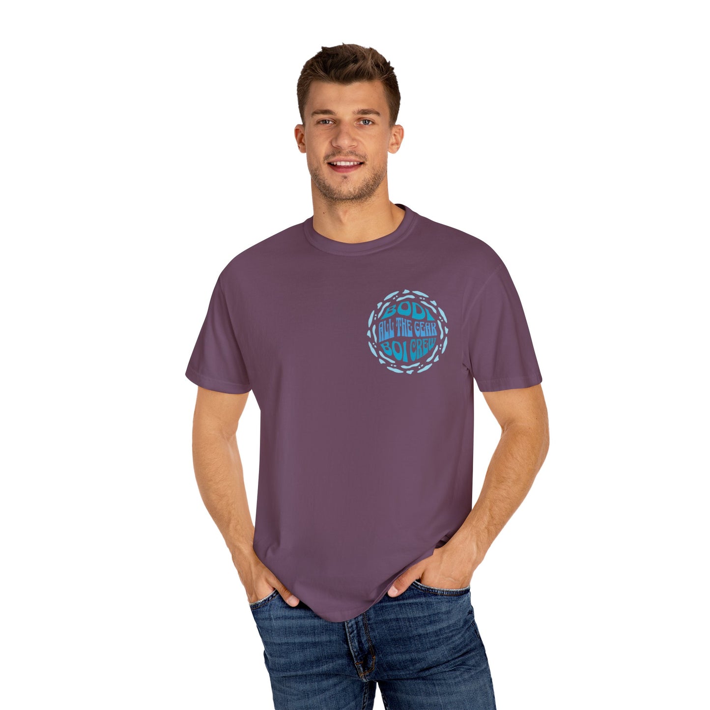 Bodi Gear Crew T-Shirt | Unisex Casual Graphic Tee for Outdoor Adventures, Gift for Him, Retro Style, Summer Vibe, Relaxed Fit