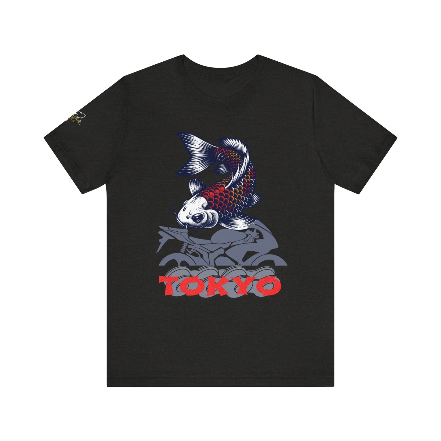 Tokyo Koi Graphic Tee, Casual Streetwear Shirt, Unisex Short Sleeve Top, Gift for Fishermen, Stylish Summer Fashion