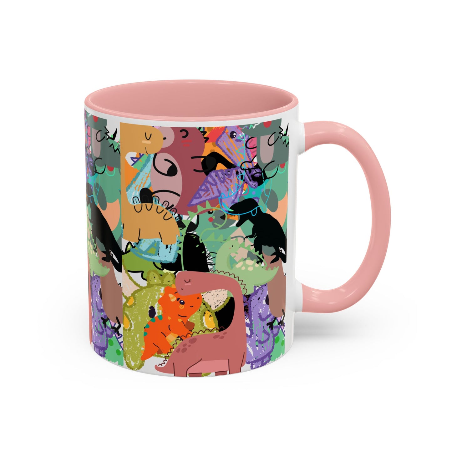Vibrant Animal Pattern Coffee Mug, Fun Animal Mug, Colorful Mug Gift, Unique Coffee Cup, Quirky Cat Mug, Animal Lovers Drinkware