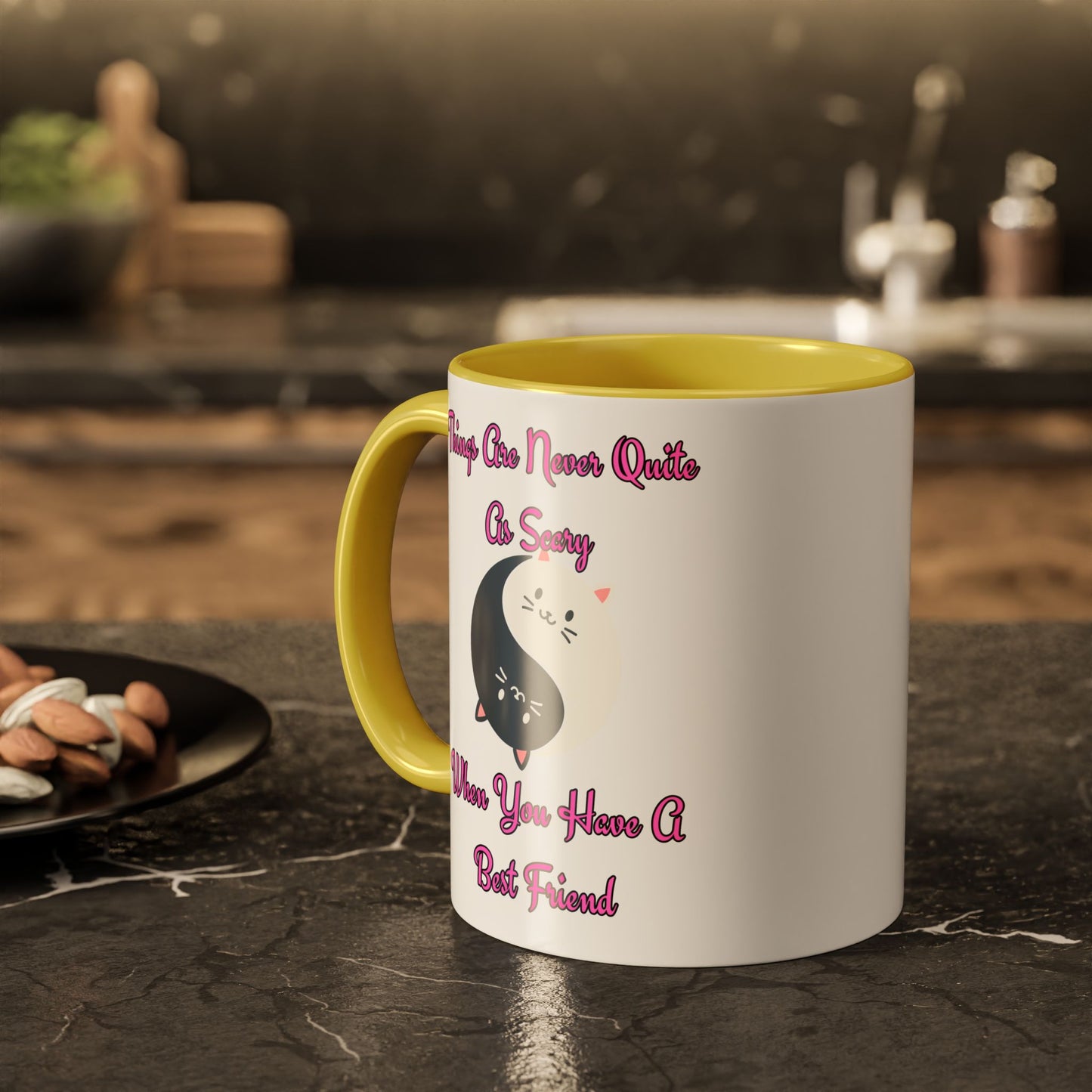 Cute Best Friend Coffee Mug | Colorful Ceramic Mug for Friendship | Gift for Besties, Birthdays, Friendship Day, Cute Mug