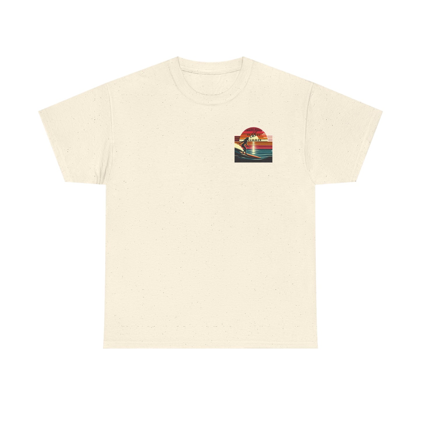Surf Sunset Unisex Heavy Cotton Tee | Relaxed Summer Vibe, Perfect for Beach Days, Vacation, Gifts, Casual Wear, Fun Times