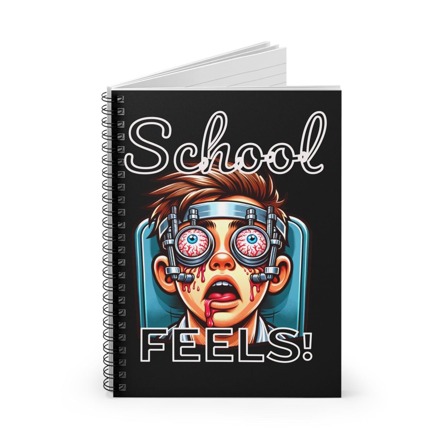 Edgy School Spiral Notebook | Back to School, Student Supplies, Journaling, Gift for Teens, Unique Designs