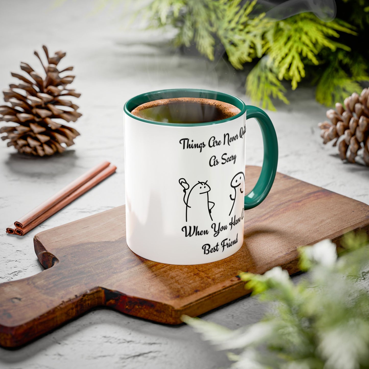 Best Friend Coffee Mug, Colorful Friendship Mug, Cute Gift for Friends, Inspirational Quote Mug, 11oz, 15oz