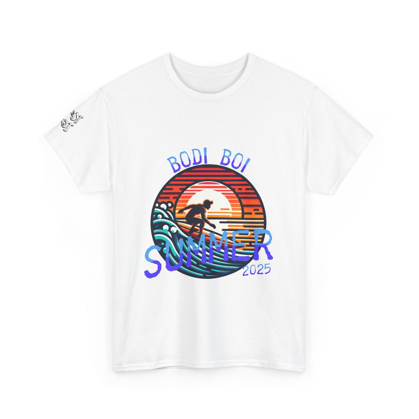 Summer Vibes Unisex Heavy Cotton Tee, Beach Shirt, Surfing Apparel, Casual Wear, Gift for Surfers, Summer 2025 Tee