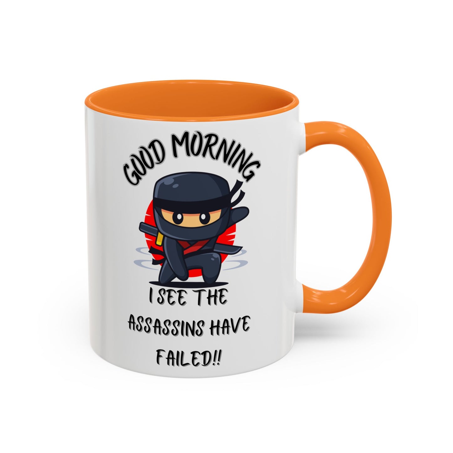 Colourful Assassins have failed Coffee Mug, 11oz/15oz, Funny Gift for Him/Her, Office Humor, Birthday Present, Unique Ceramic Mugs