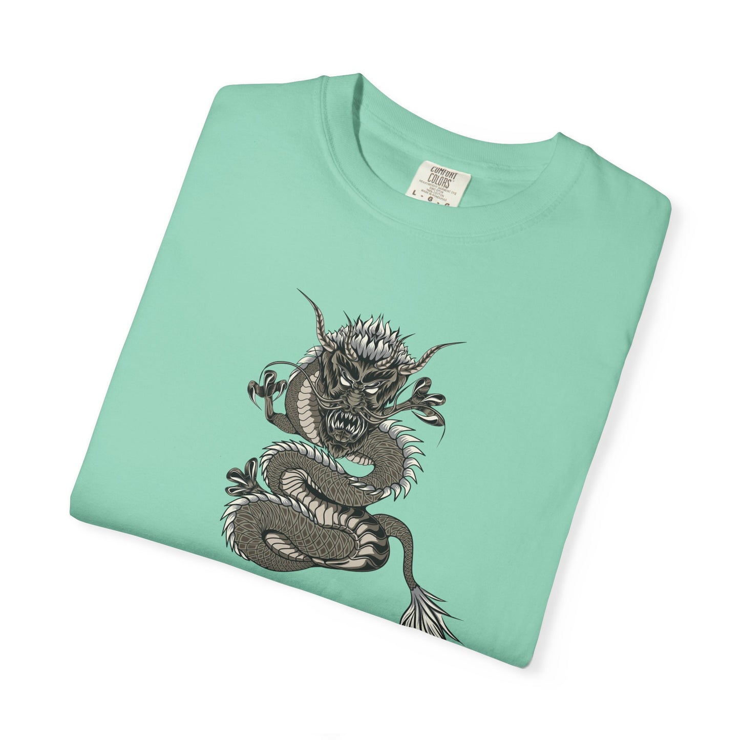 Dragon Design Unisex Garment-Dyed T-shirt, Graphic Tee, Casual Wear, Anime Apparel, Streetwear, Unique Gift for Him