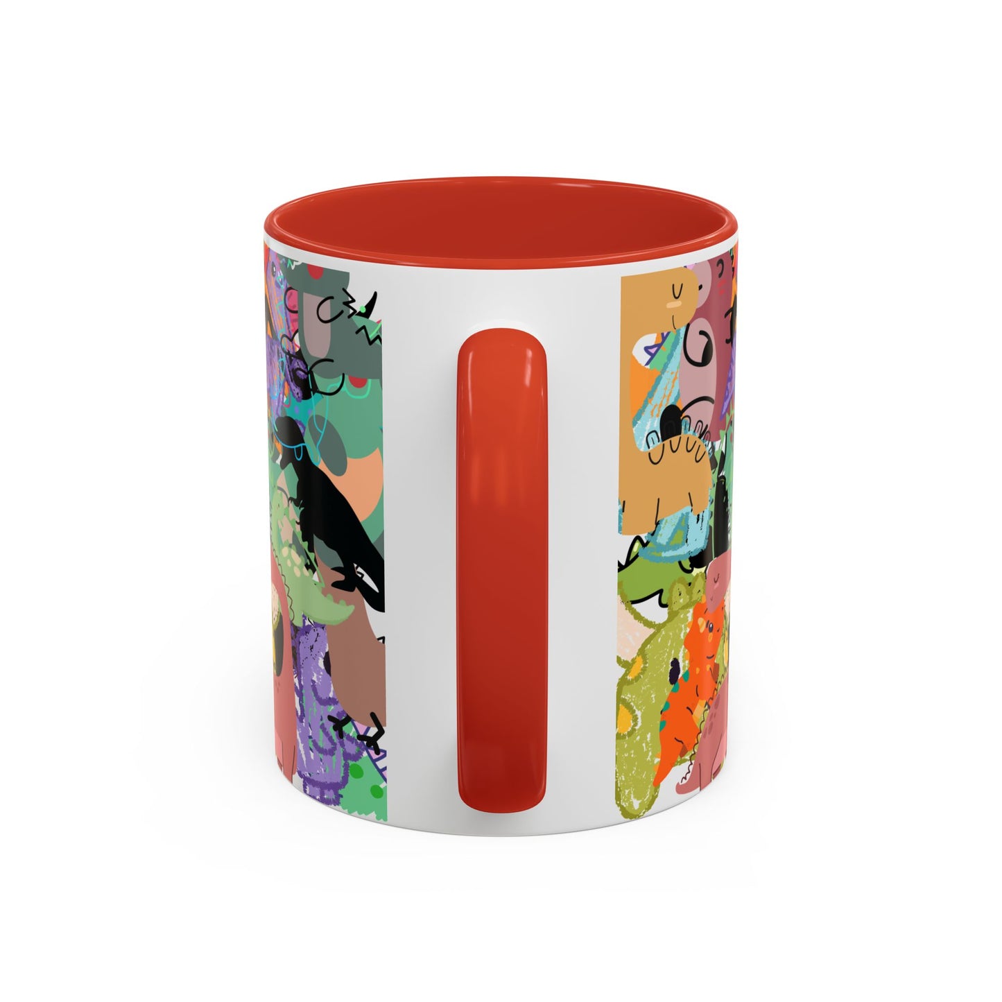 Vibrant Animal Pattern Coffee Mug, Fun Animal Mug, Colorful Mug Gift, Unique Coffee Cup, Quirky Cat Mug, Animal Lovers Drinkware
