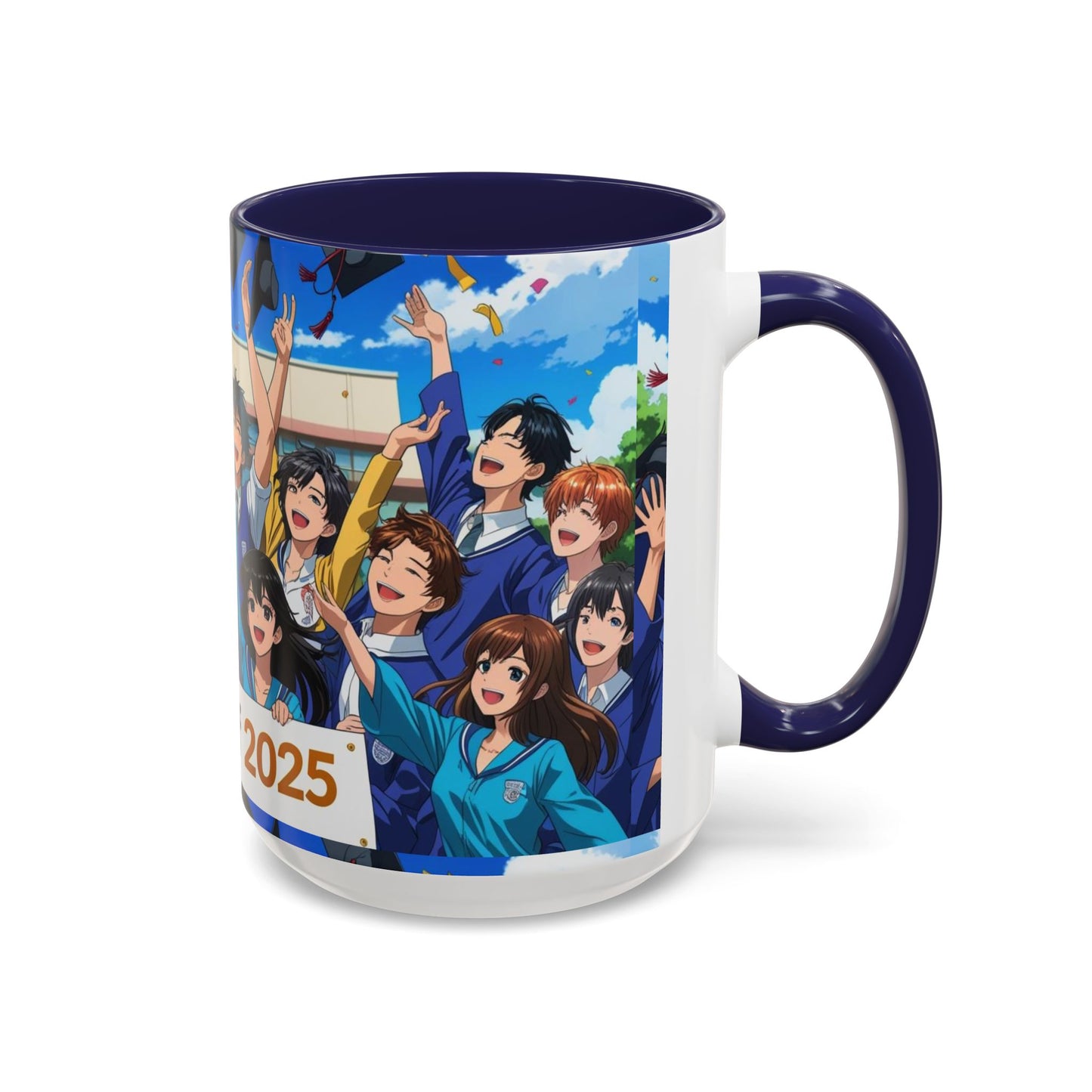 Anime Graduation Coffee Mug for Class of 2025, Personalized Gift, School Memories, Graduation Celebration, Unique Teacher Gift