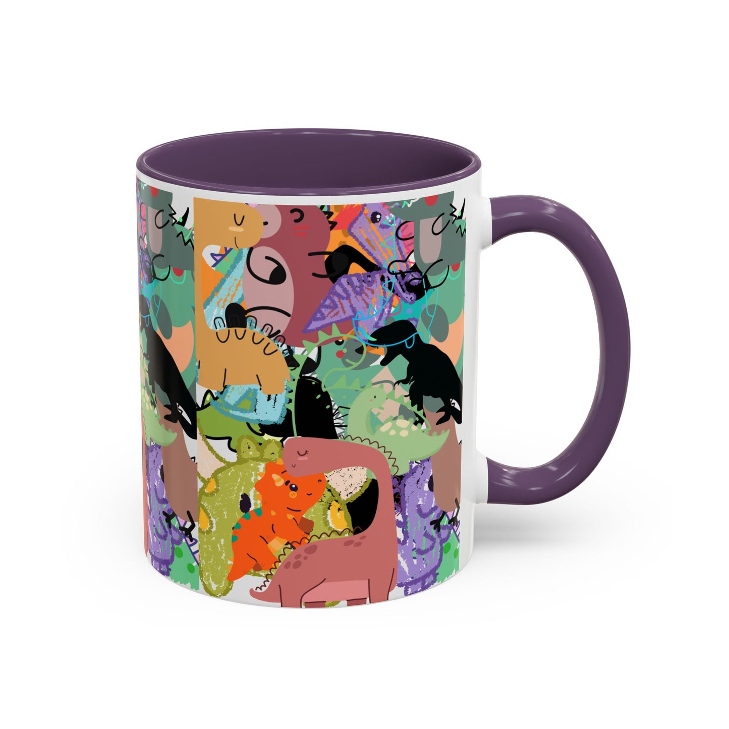 Vibrant Animal Pattern Coffee Mug, Fun Animal Mug, Colorful Mug Gift, Unique Coffee Cup, Quirky Cat Mug, Animal Lovers Drinkware