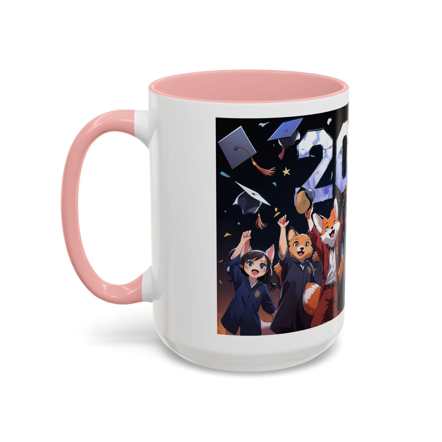 Anime Animals Graduation Celebration Coffee Mug, Funny Animal Graduation Mug, Custom Graduate Gift, Class of 2025 Mug, Unique Graduation Present