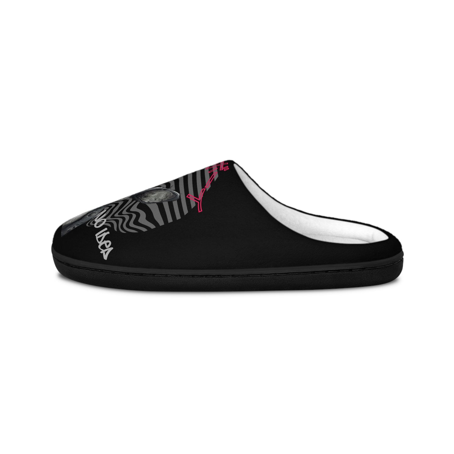 Men's Indoor Slippers gothic bunny with Unique Design, Cozy House Shoes, Relaxation Footwear, Gifts for Him, Stylish Loungewear