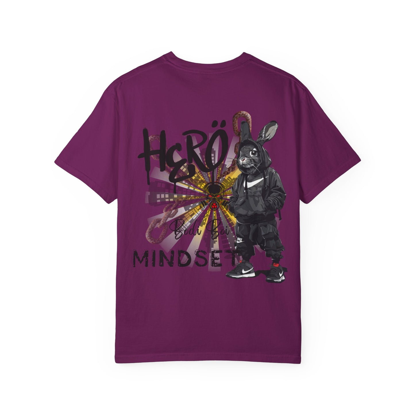 Hero Mindset Unisex Garment-Dyed T-shirt, Motivational Tee, Streetwear, Casual Wear, Gift for Him/Her, Urban Style Shirt