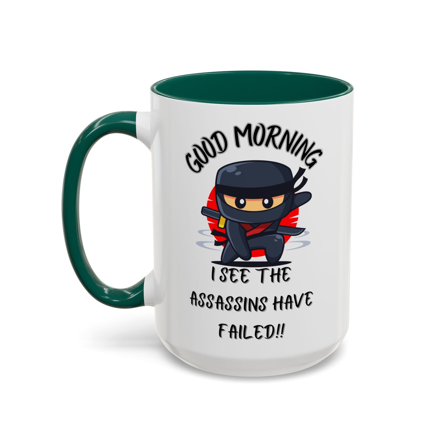 Colourful Assassins have failed Coffee Mug, 11oz/15oz, Funny Gift for Him/Her, Office Humor, Birthday Present, Unique Ceramic Mugs