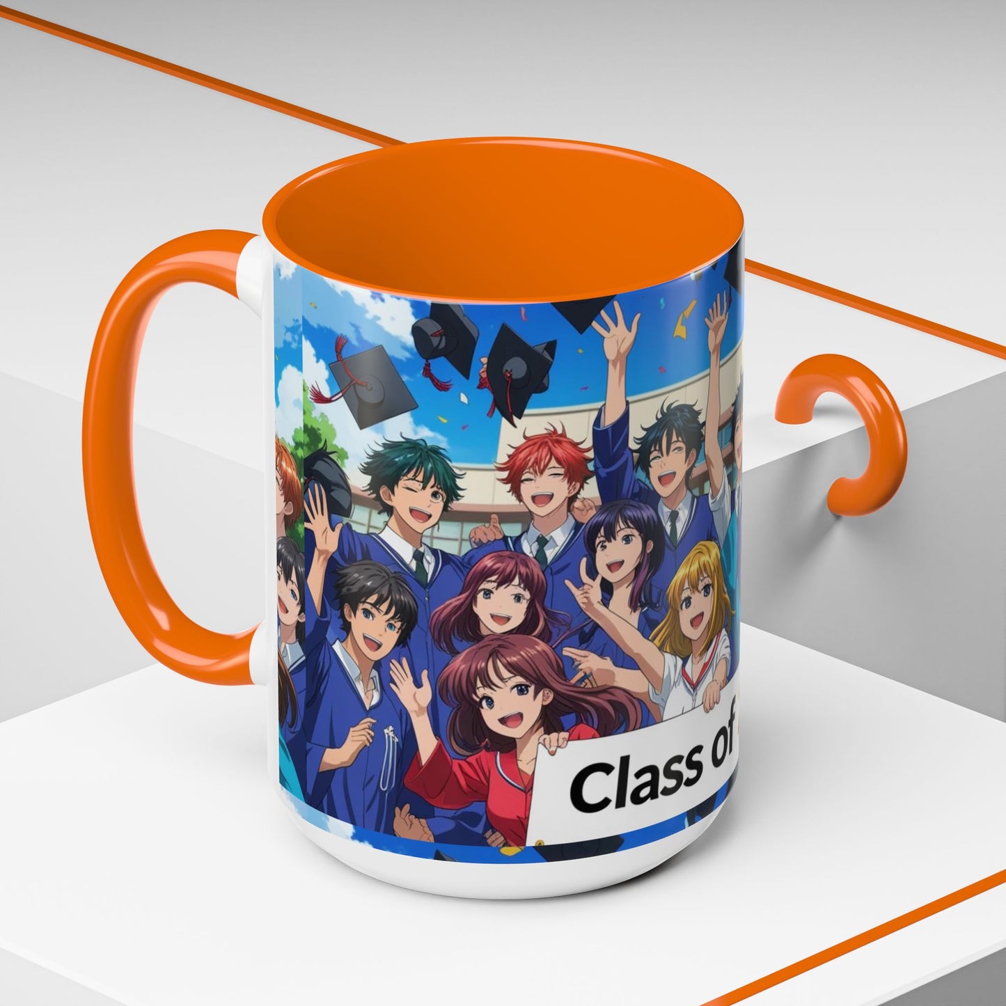 Anime Graduation Coffee Mug for Class of 2025, Personalized Gift, School Memories, Graduation Celebration, Unique Teacher Gift