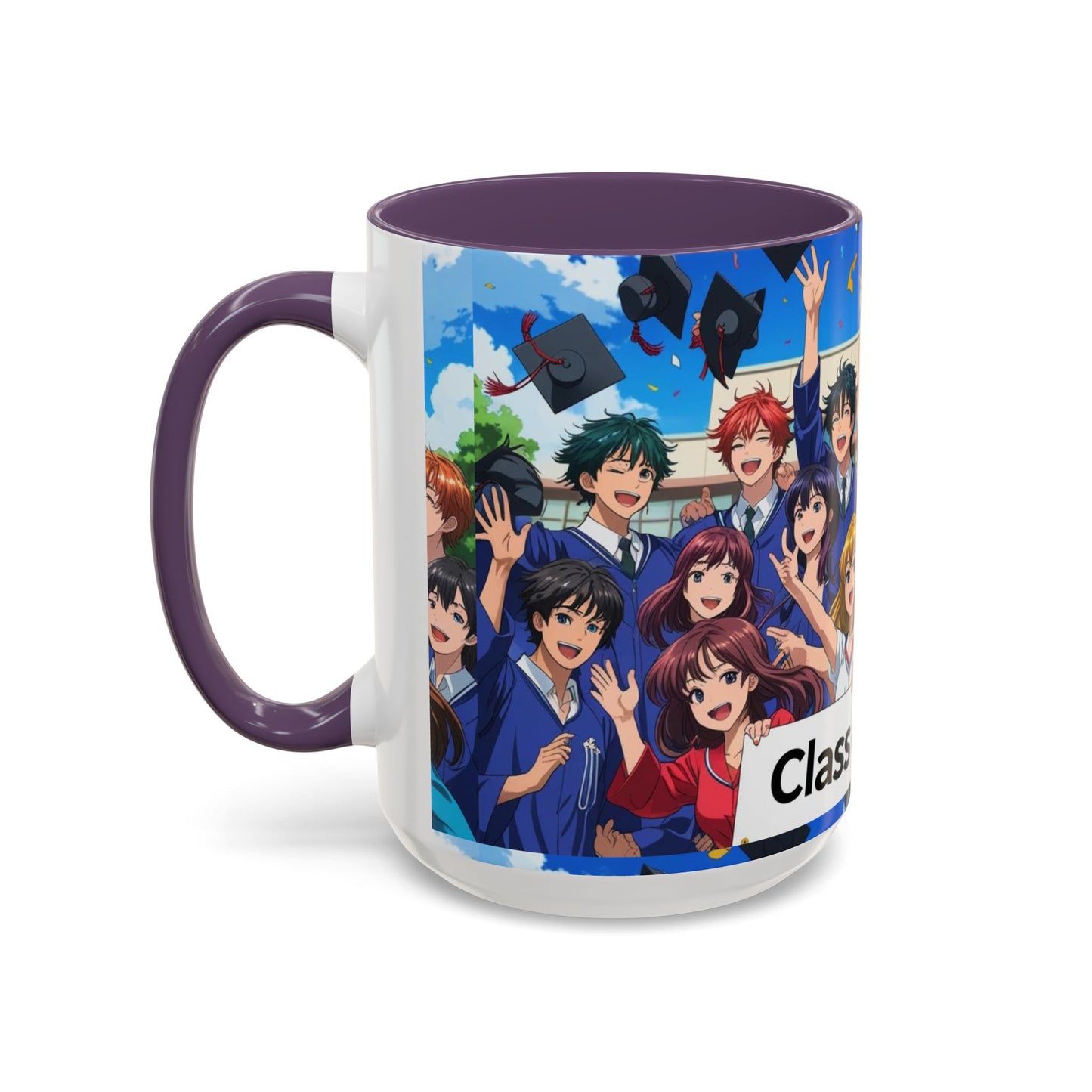 Anime Graduation Coffee Mug for Class of 2025, Personalized Gift, School Memories, Graduation Celebration, Unique Teacher Gift
