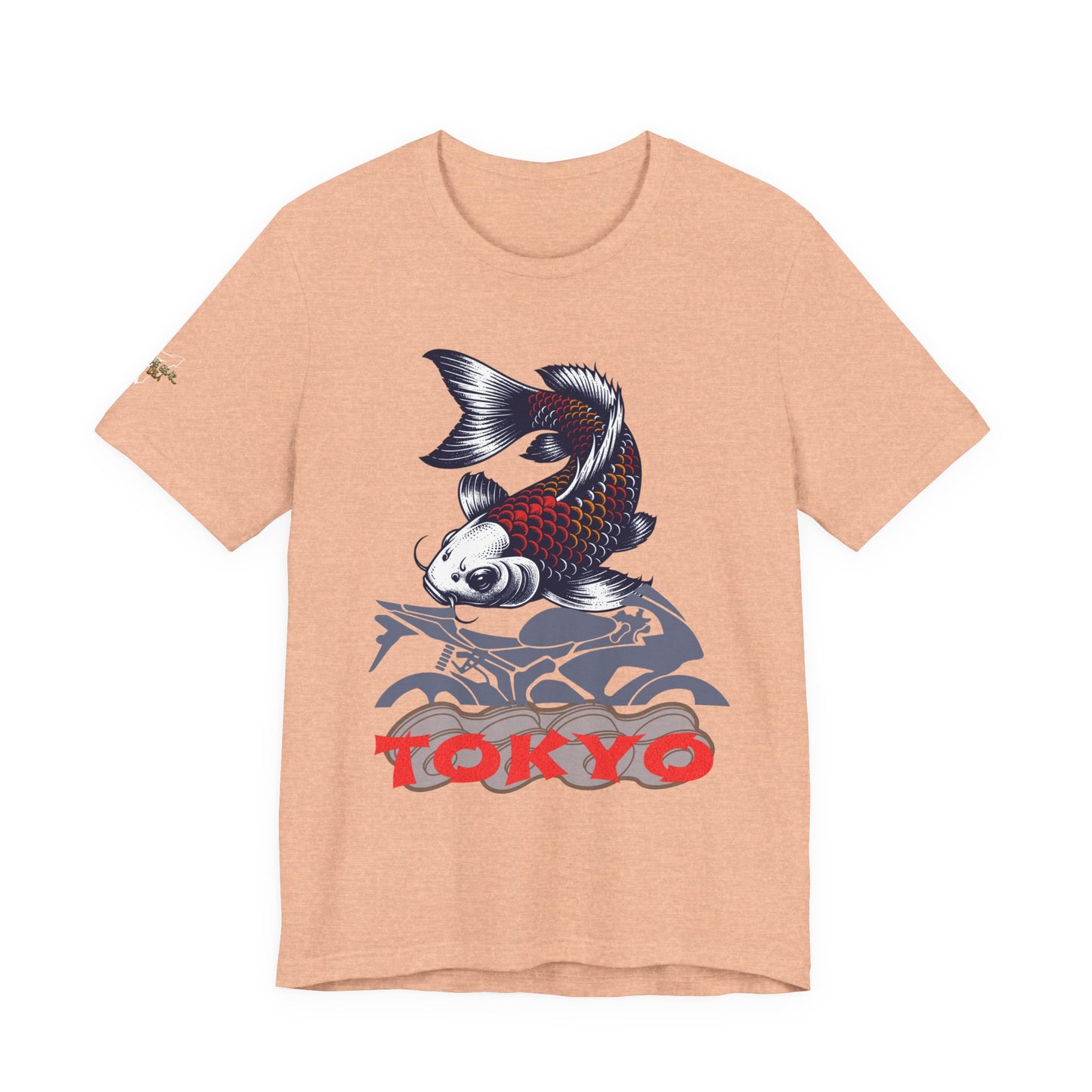 Tokyo Koi Graphic Tee, Casual Streetwear Shirt, Unisex Short Sleeve Top, Gift for Fishermen, Stylish Summer Fashion