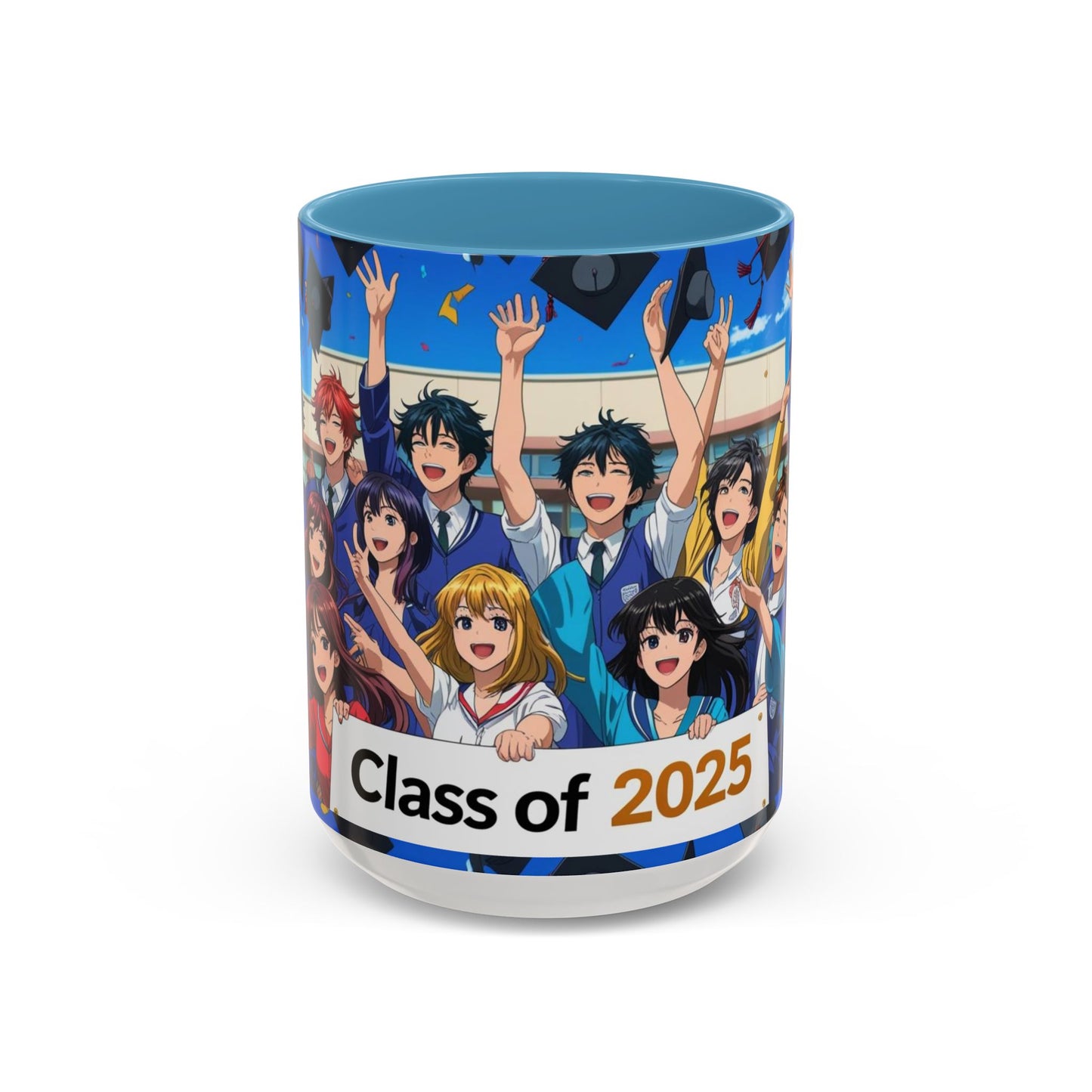 Anime Graduation Coffee Mug for Class of 2025, Personalized Gift, School Memories, Graduation Celebration, Unique Teacher Gift