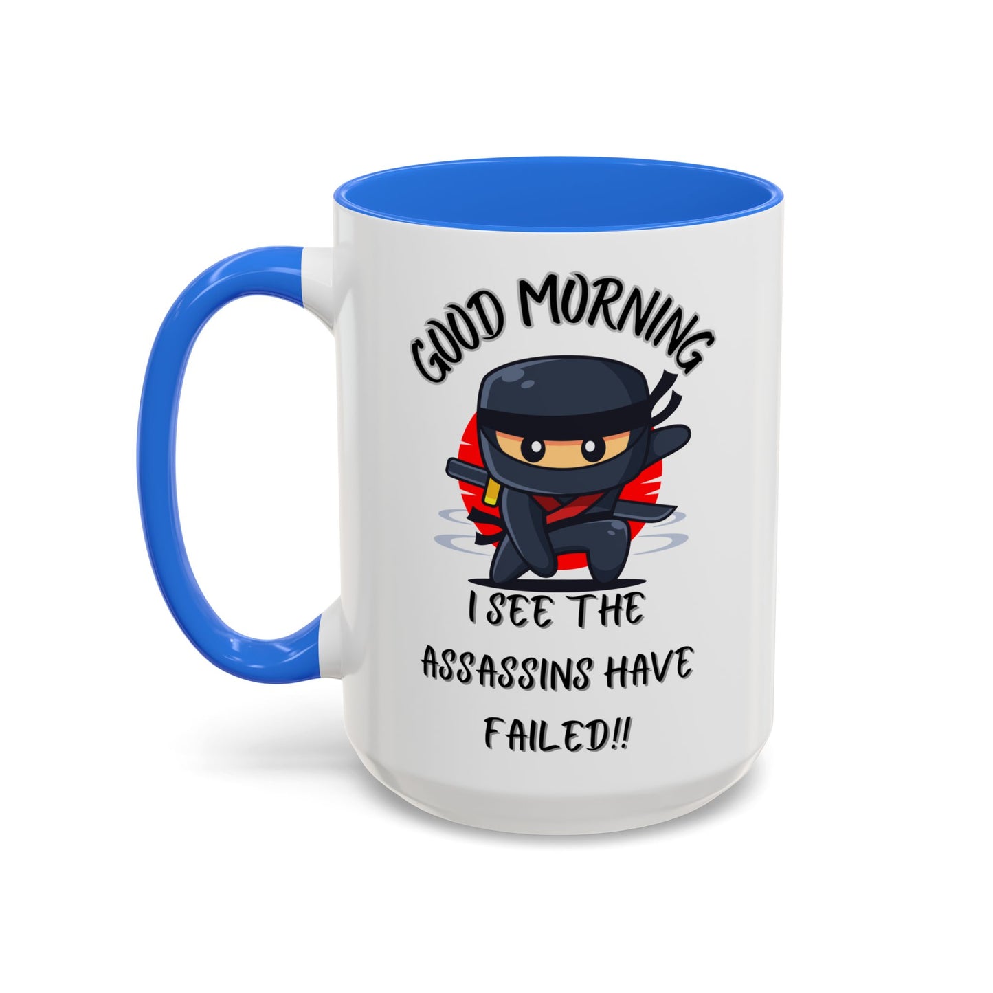Colourful Assassins have failed Coffee Mug, 11oz/15oz, Funny Gift for Him/Her, Office Humor, Birthday Present, Unique Ceramic Mugs