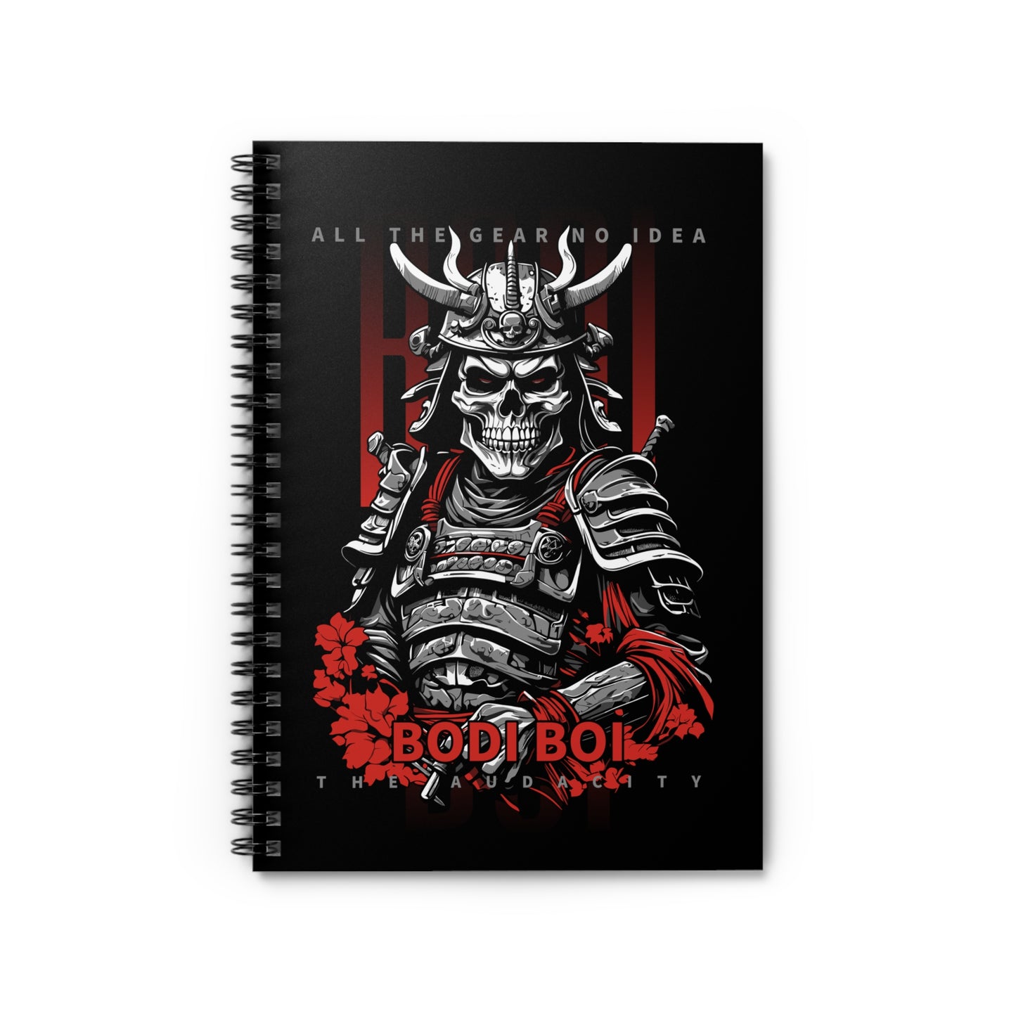 Samurai Spirit Spiral Notebook - Unique Journal for Creative Minds, Gift for Artists, Sketchbook, Stationery, Planning