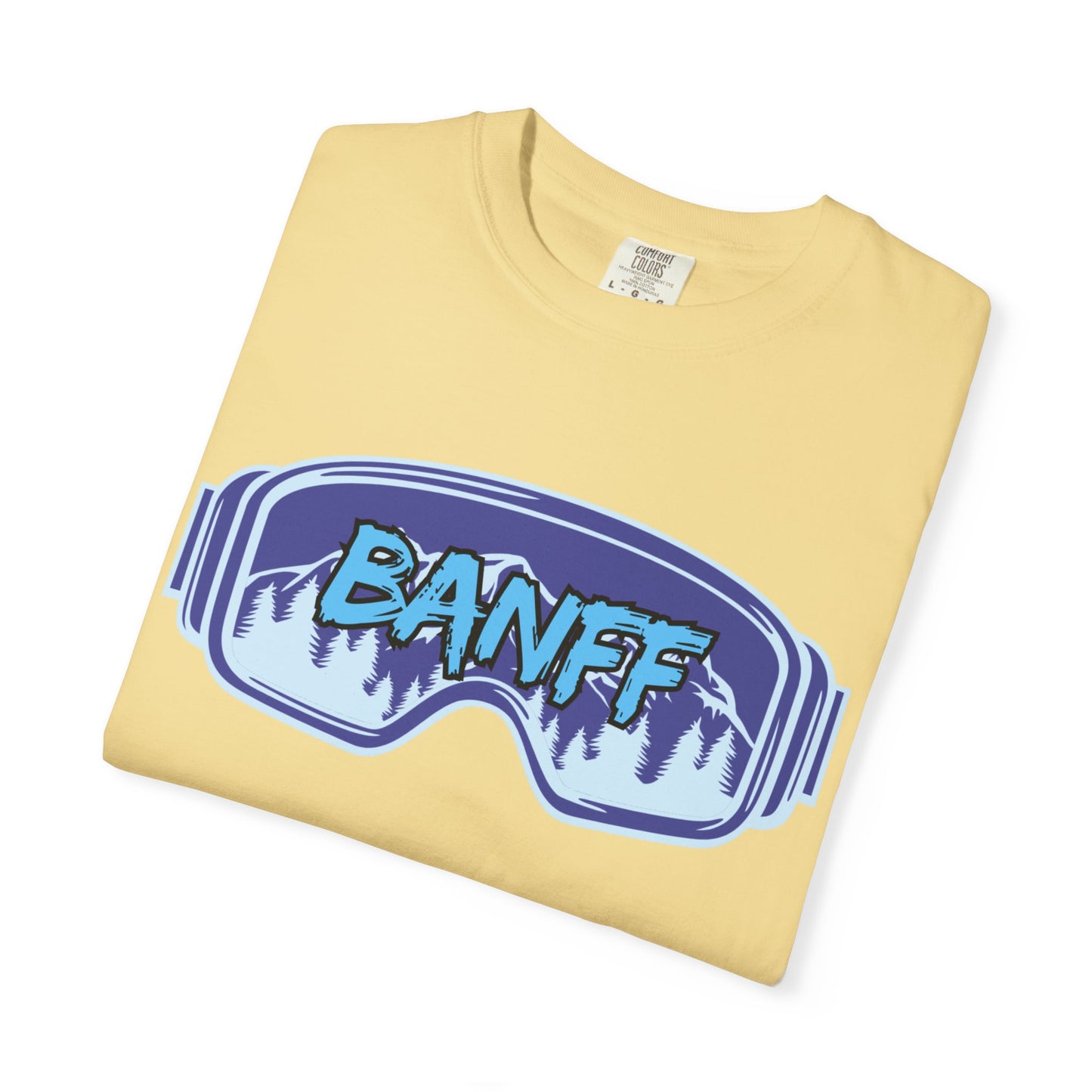 Banff Ski Adventure T-Shirt - Unisex Garment-Dyed Tee, Snowboarder Gift, Winter Sports Apparel, Ski Trip Souvenir, Funny Travel Shirt