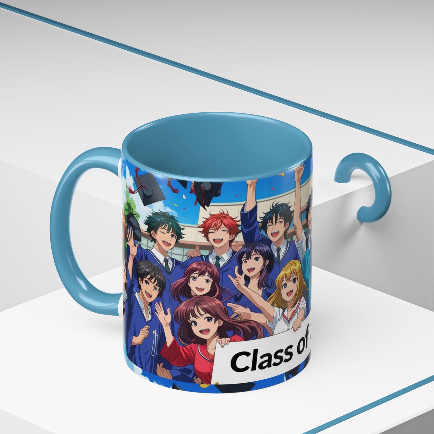 Anime Graduation Coffee Mug for Class of 2025, Personalized Gift, School Memories, Graduation Celebration, Unique Teacher Gift